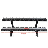 2 Layers 10 Pairs Dumbbell Rack Perfect for Round DUmbells